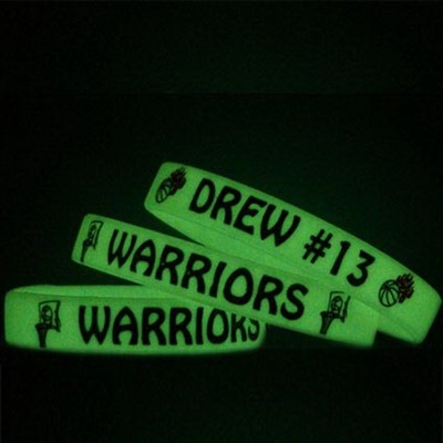 1/2" Glow in the Dark Ink Injected Custom Wristband