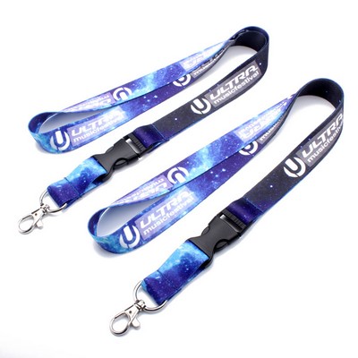 Full Color Polyester Lanyard & Quick Release Buckle