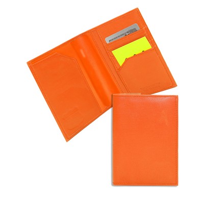 Ashlin® Designer Amsterdam Tangerine Orange RFID Blocking Passport Wallet