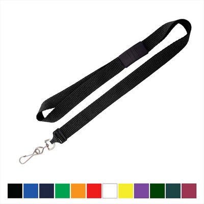 5/8" Flat Blank Lanyard with Breakaway (Swivel Hook)