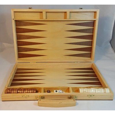 9.5" x 15" - Wood Game - Backgammon