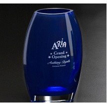 Cobalt Oval Vase 8-1/2"