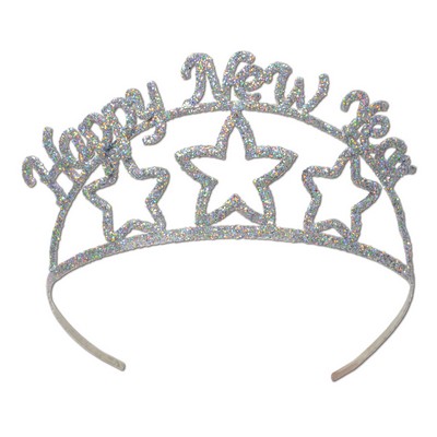 Glittered Metal Happy New Year Tiara