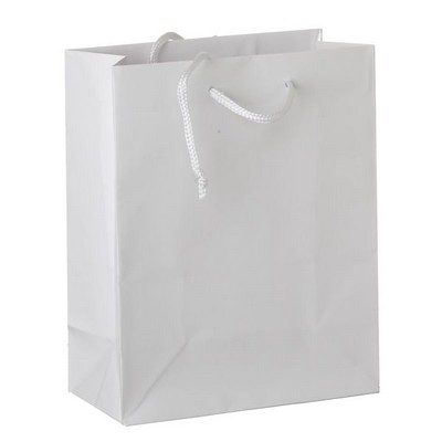 Gloss Laminated White Cub Eurotote (8"x4"x10")