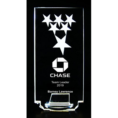 VALUE LINE! Acrylic Engraved Award - 8" Leadership Star - Key Base