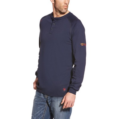 FR Henley Long Sleeve Navy Shirt