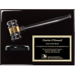 Deluxe Gavel plaque 9 x 12"