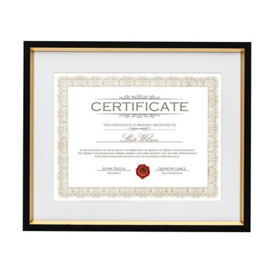 Angus Certificate Frame - Black/Gold 8½"x11"