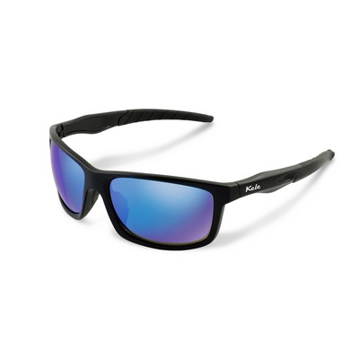 Kele by NYX Eyewear Electric Black Matte Arctic Blue Golf & Sport Sunglasses