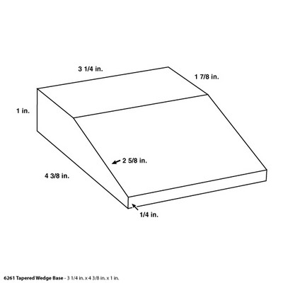 Tapered Front Base - 3 1/4" x 4 3/8" x 1"