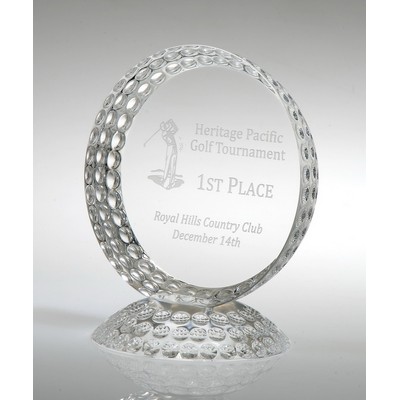 Crystal Round Golf Trophy