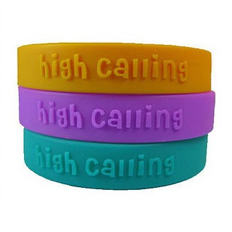 3/4" Embossed Silicone Wrist band