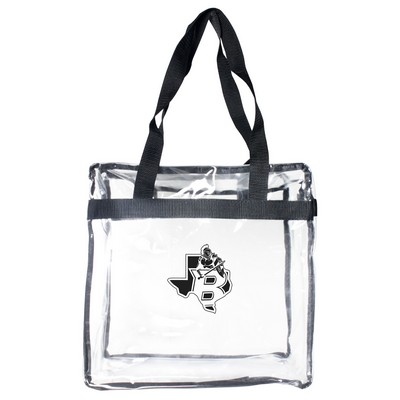 Clear Zippered Stadium Tote