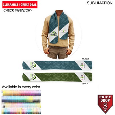 2-Tone Microfleece Scarf, Ultra Soft and Smooth, 6x50, Sublimated Edge to Edge BOTH sides