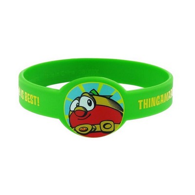 Custom Figured Screen Print Silicone Wristband