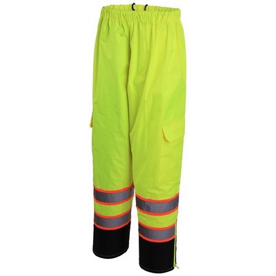 GSS™ Class E Premium Lime Green Rain Pants w/Black Bottom