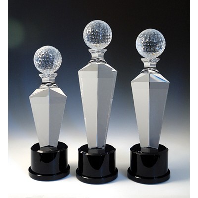 Golf Optical Crystal Award/Trophy 12"H