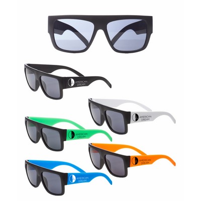 UNion Printed - Big Frame Sunglasses with 1-Color Logo