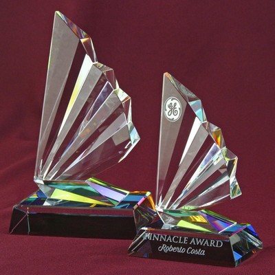 9" Spectra Color Crystal Prismatic Fanfare Award