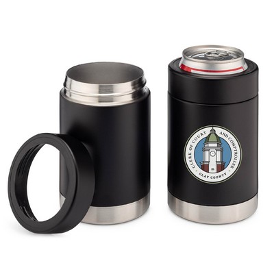 10 oz. Travel Stainless Steel Vacuum Insulated Cup AND Can Cooler w/ Screw-on lid