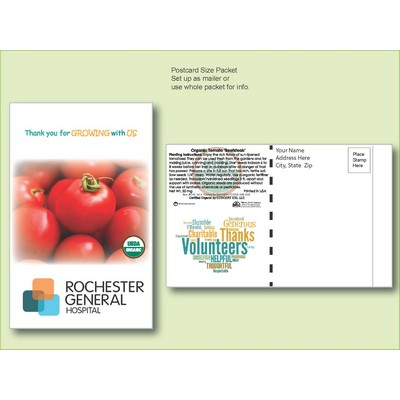 Organic 'Beefsteak' Tomato Seed Packet - Postcard Mailer Size (4" x 6.5")