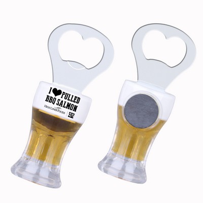 Beer Cup Shaped Bottle Opener w/Magnet (Shorter Prod Time)