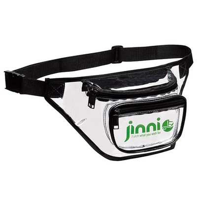 3 Zippered Clear Fanny Pack