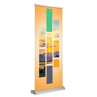 Full Color Digitally Printed-Deluxe Retractable Banner with Stand 33" x 81"