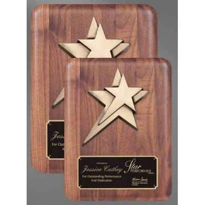 8" x 10" Walnut Plaque w/Star