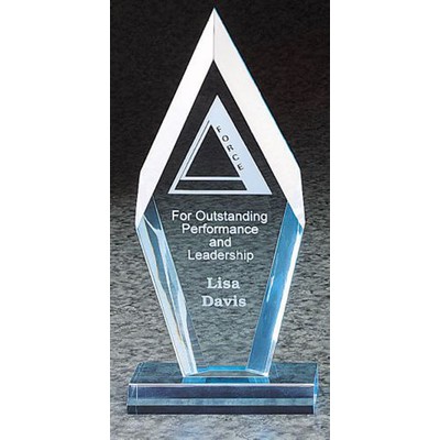 Arrowhead Acrylic Award, Blue, Large (6" x 12-3/4")