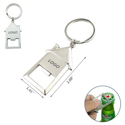 House Shaped Bottle Opener Key Chain