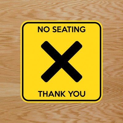 Custom "No Seating" Table Sticker - 5" x 5"