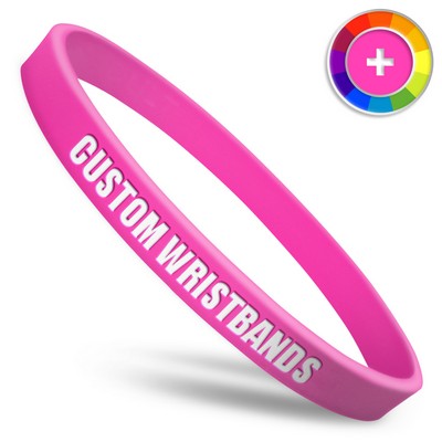 Ultra Thin Silicone Wristband (1/4" Wide)