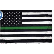 Thin Green Line US Civil Service Flag (3'x5')