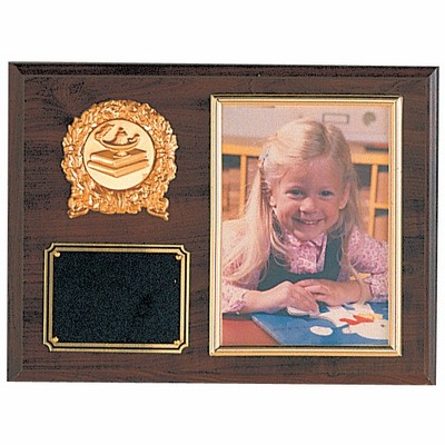 Genuine Walnut Finish Photo Plaque (9"x12")