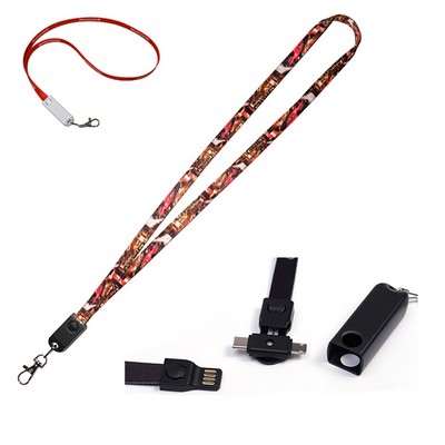 3 In 1 Lanyard Charging Cable