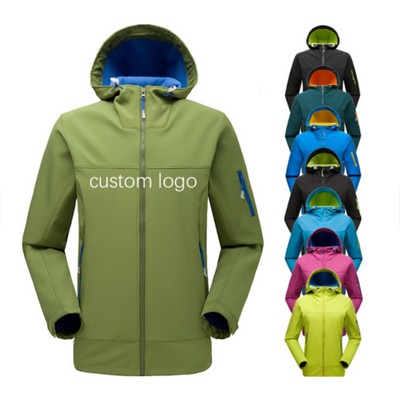 Softshell Women Windproof Waterproof Outdoor Jacket For Men