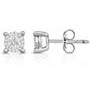 Jilco Inc. 0.40 TWT Sterling Silver Diamond Solitaire Earrings