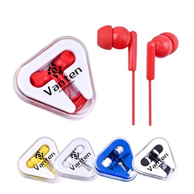 Earphones w/Triangle Case