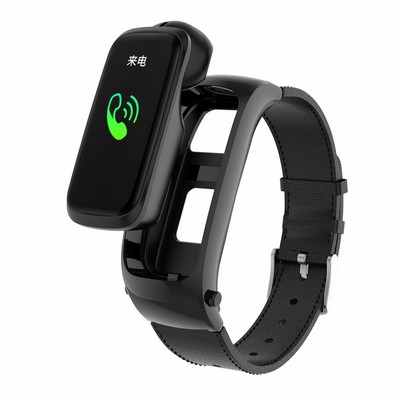 Leather Belt Wireless Earphone Smart Bracelet