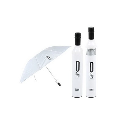 Wine bottle shape Polyester folded umbrella