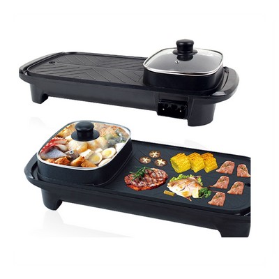 2 in 1 Electric Bbq Hot Pot Grill