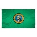 Washington State Indoor Parade Flag w/Pole Hem & Fringe (5'x8')