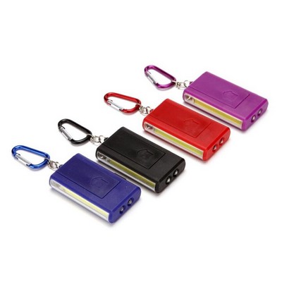 Rectangle COB & LED Keychain