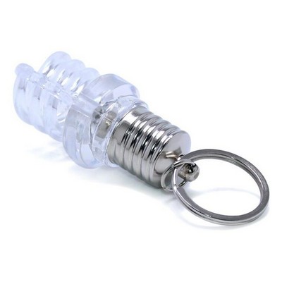 Spiral Light Bulb Shape LED Keychain