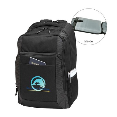 Deluxe Tech Style Computer Backpack with Doby Trim