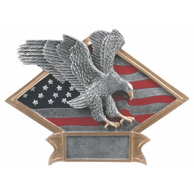 8 1/2" x 6" Eagle Diamond Plate Resin