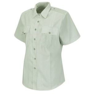 Horace Small™ Women's Short Sleeve Light Green New Dimension® Stretch Poplin Shirt