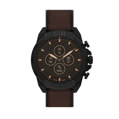 Fossil Smartwatch HR 44mm Bronson Dark Brown Leather