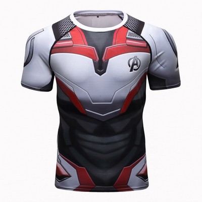 Custom Men's Full Sublimation Short Sleeve Compression Shirt